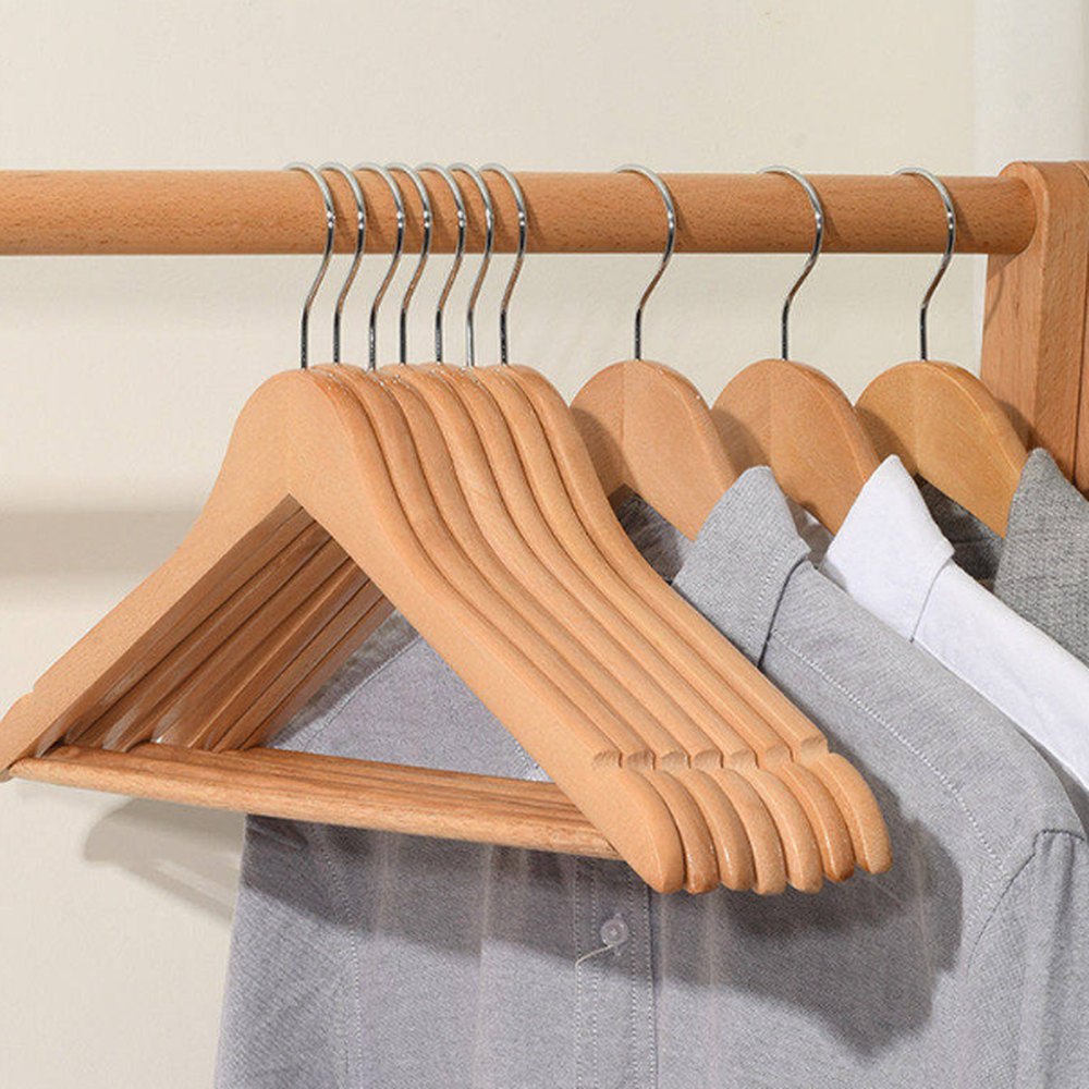 Wooden clothes hangers